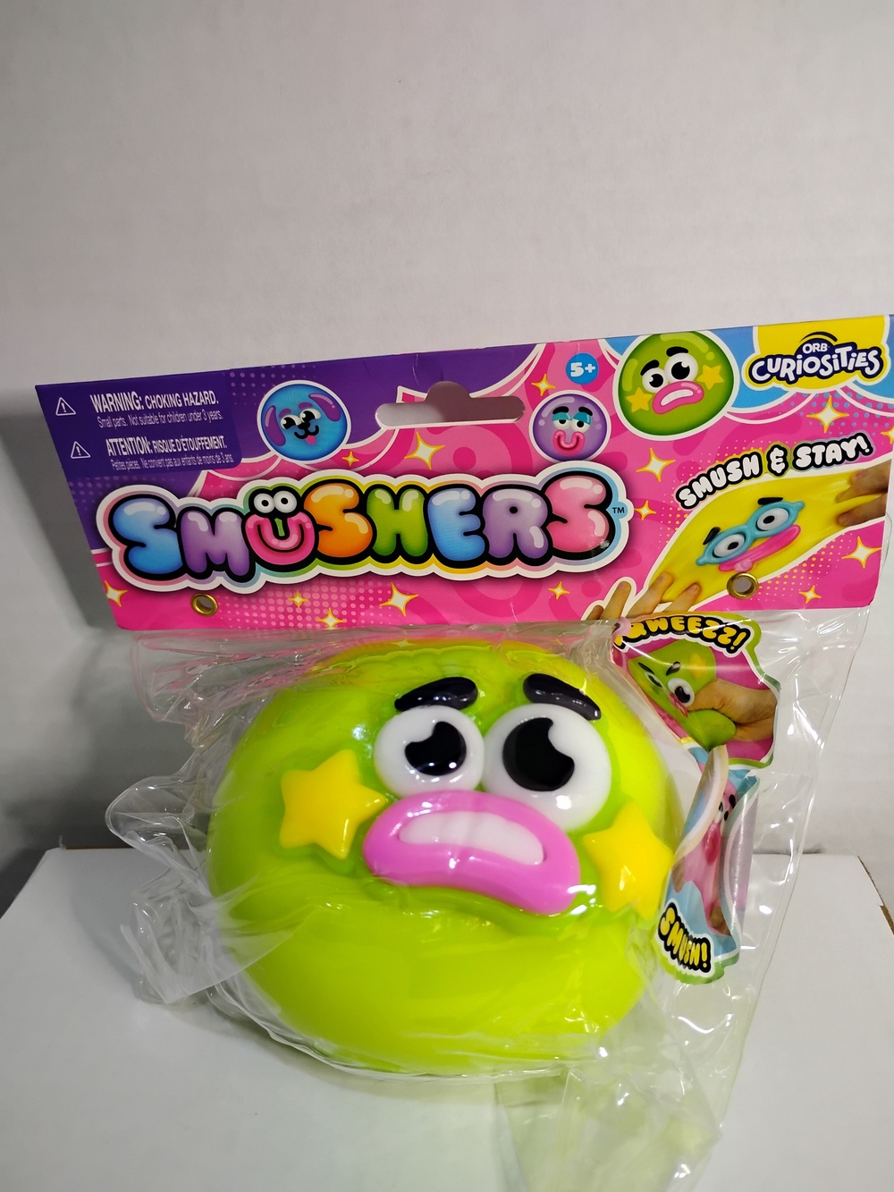Smushers Neon Green Emoji Squeeze Toy by Sm ushers